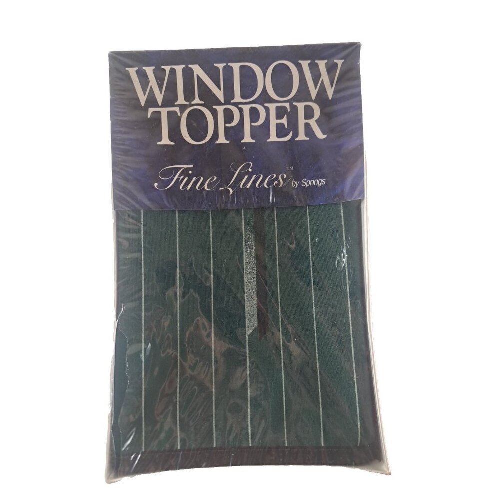 NEW Vintage Valance Dark Green Stripes Fine Lines by Springs Retro 88x15